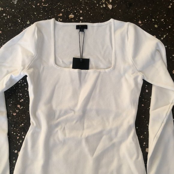 NBD Candice Knit Mini Dress Cream White Cut Out Back